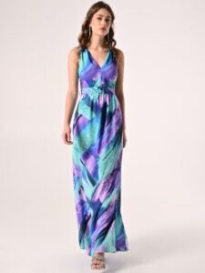 šaty letné dlhé fialkové Rinascimento