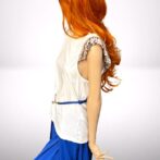 tričko s folklórnym motívom biele Rinascimento