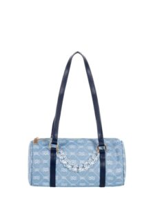 kabelka - valec rifľová modrá Rinascimento