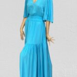 šaty so širokou pásovkou letné tyrkysové Rinascimento