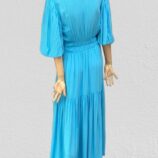 šaty so širokou pásovkou letné tyrkysové Rinascimento