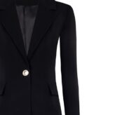 sako s pruhovaným lemom čierne Rinascimento