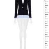 sako s pruhovaným lemom čierne Rinascimento