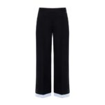 nohavice s pruhovaným lemom 7/8 čierne Rinascimento