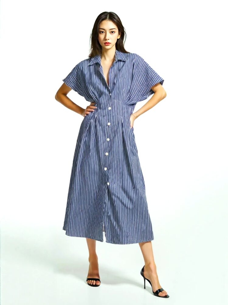 šaty košeľové pruhované Rinascimento