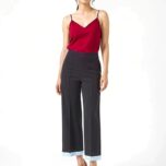 nohavice s pruhovaným lemom 7/8 čierne Rinascimento