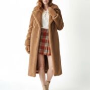 kabát kožušinový - baránok svetlý Rinascimento