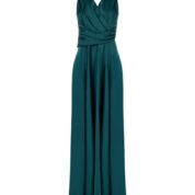 šaty so širokou pásovkou spoločenské zelené Rinascimento