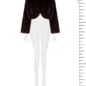 bolerko kožušinové vínovo hnedé Rinascimento