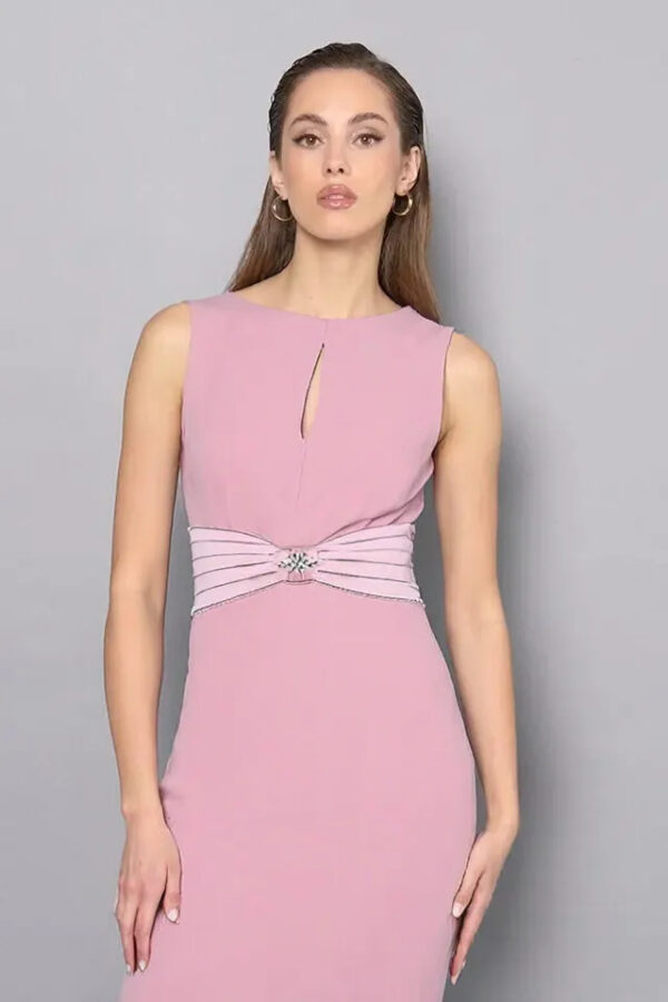 šaty so saténovou pásovkou puzdrové Rinascimento