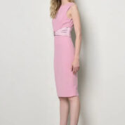 šaty so saténovou pásovkou puzdrové Rinascimento