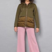 bunda s kapucňou zimná zelená Rinascimento