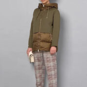 bunda s kapucňou zimná zelená Rinascimento