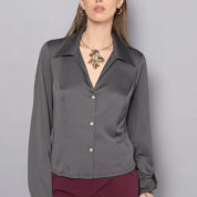 blúzka s náhrdelníkom luxusná čierna Rinascimento