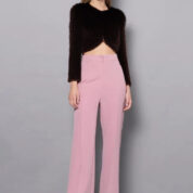 bolerko kožušinové vínovo hnedé Rinascimento