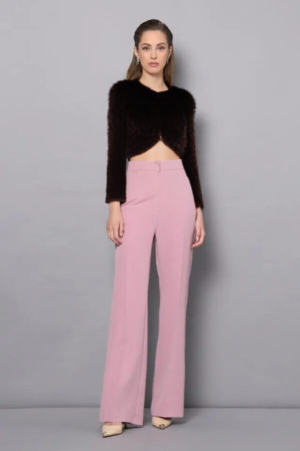 bolerko kožušinové vínovo hnedé Rinascimento