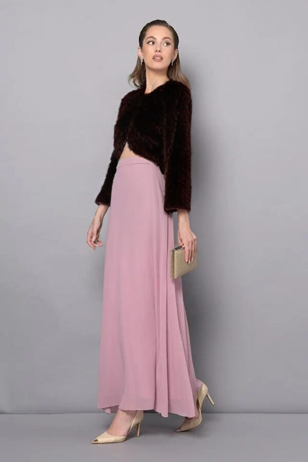 bolerko kožušinové vínovo hnedé Rinascimento