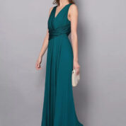 šaty so širokou pásovkou spoločenské zelené Rinascimento