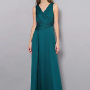 šaty so širokou pásovkou spoločenské zelené Rinascimento