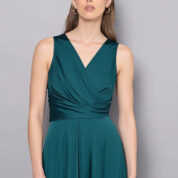 šaty so širokou pásovkou spoločenské zelené Rinascimento