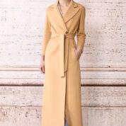 kabát maxi dlhý béžový Rinascimento