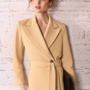 kabát maxi dlhý béžový Rinascimento