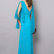 šaty dlhé spoločenské tyrkysové Rinascimento