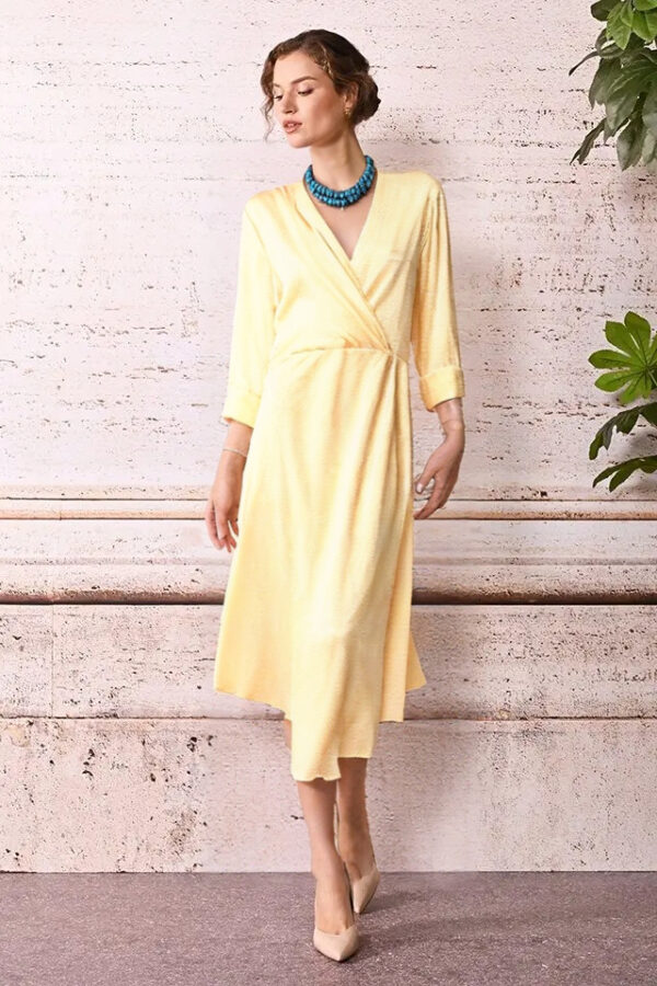 šaty elegantné žlté Rinascimento