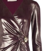 šaty extravagantné spoločenské bordó Rinascimento