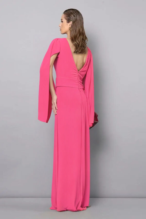 šaty spoločenské dlhé lososové Rinascimento