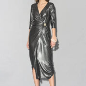 šaty extravagantné spoločenské čierne Rinascimento