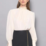 sukňa čierna elegantná so zipsom Rinascimento