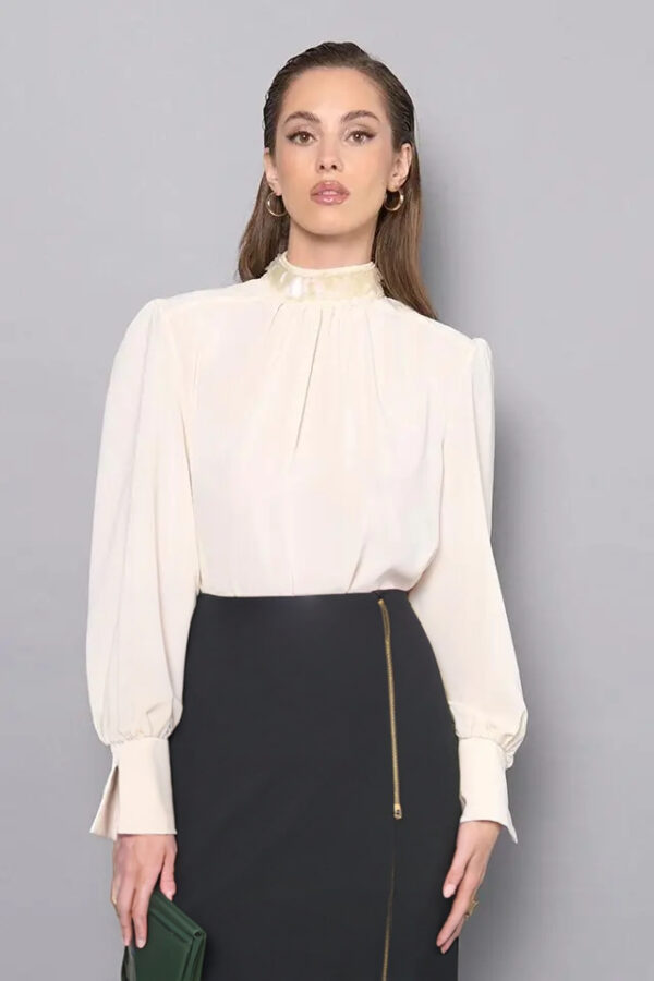 sukňa čierna elegantná so zipsom Rinascimento