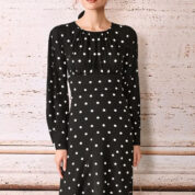 šaty s bodkami elegantné Rinascimento