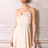 šaty dlhé spoločenské zlatisté Rinascimento