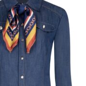 košeľa so šatkou rifľová letná Rinascimento