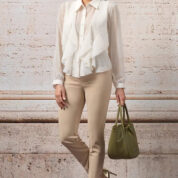 blúzka s volánmi letná smotanová Rinascimento