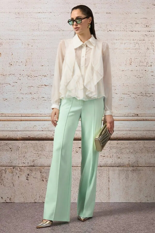 blúzka s volánmi letná smotanová Rinascimento