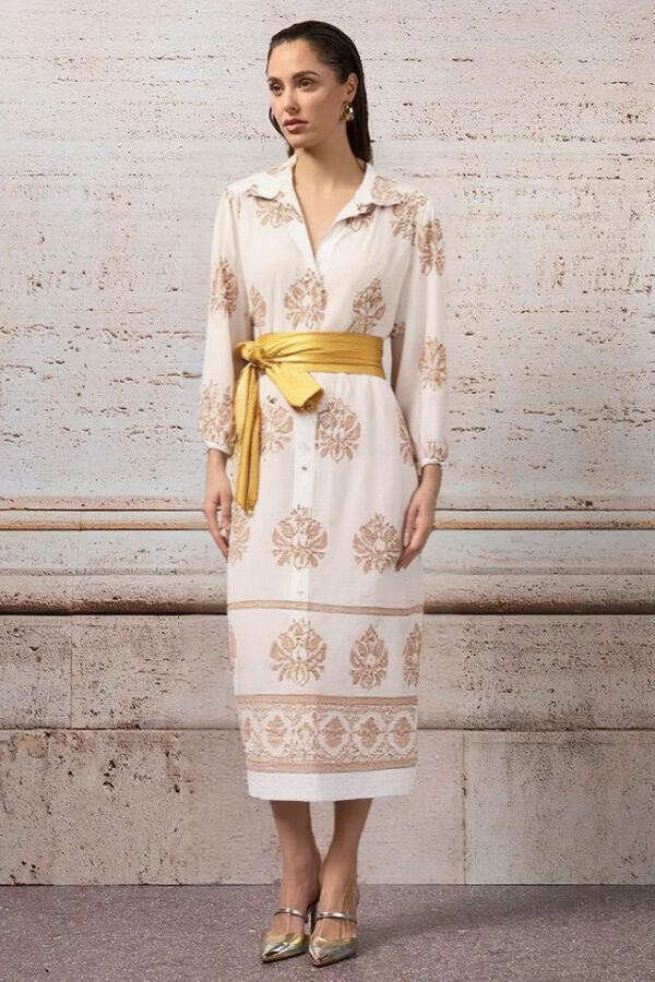 opasok kožený zavinovací zlatý Rinascimento