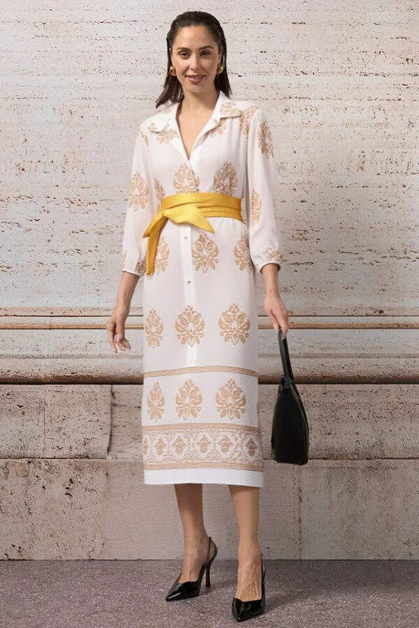 opasok kožený zavinovací zlatý Rinascimento