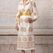 opasok kožený zavinovací zlatý Rinascimento