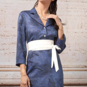 opasok kožený zavinovací biely Rinascimento