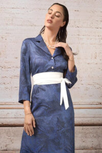 opasok kožený zavinovací biely Rinascimento