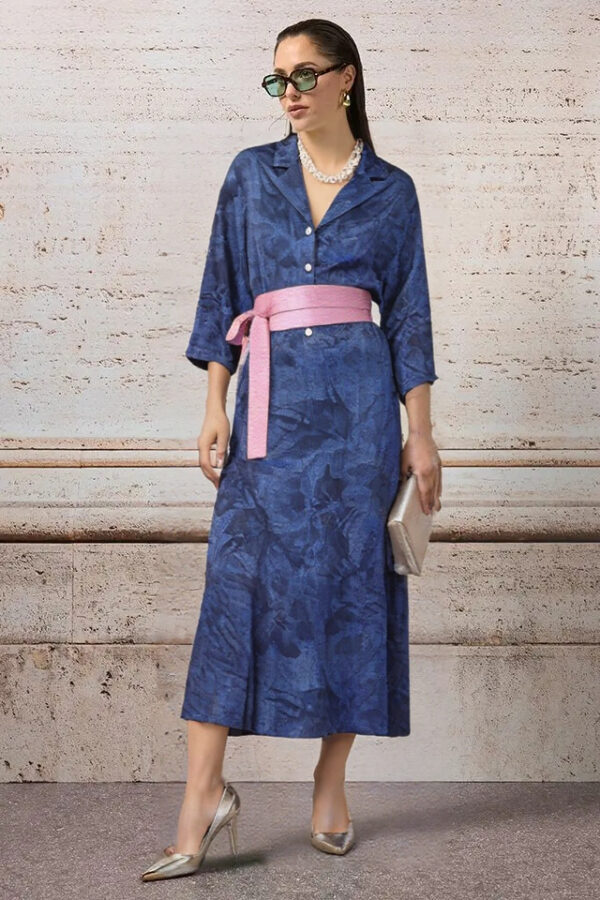 opasok kožený zavinovací ružový Rinascimento