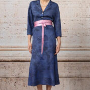 opasok kožený zavinovací ružový Rinascimento