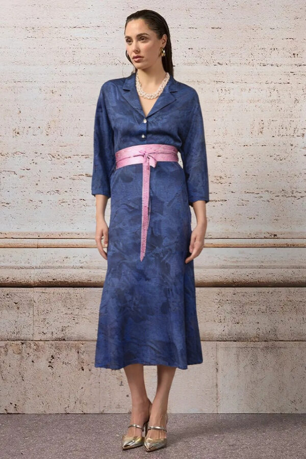 opasok kožený zavinovací ružový Rinascimento