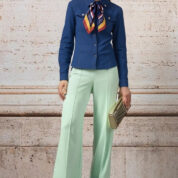 košeľa so šatkou rifľová letná Rinascimento