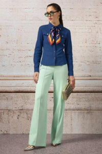 košeľa so šatkou rifľová letná Rinascimento