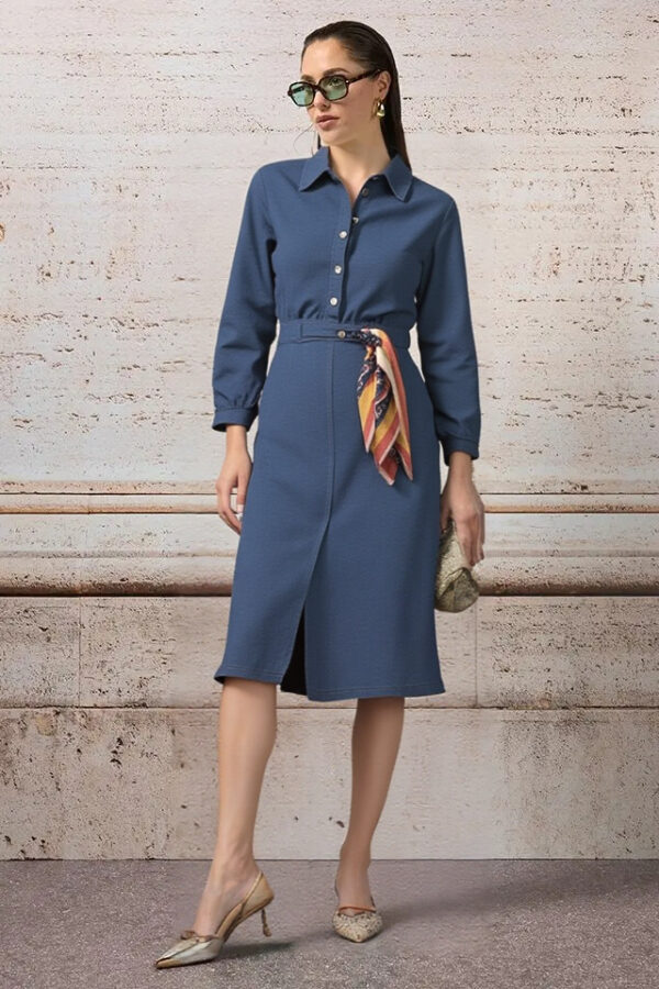 košeľa so šatkou rifľová letná Rinascimento