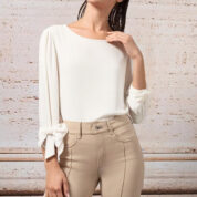 blúzka s mašľami na rukávoch svetlá Rinascimento